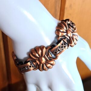 Vintage Copper Panel Links Bracelet